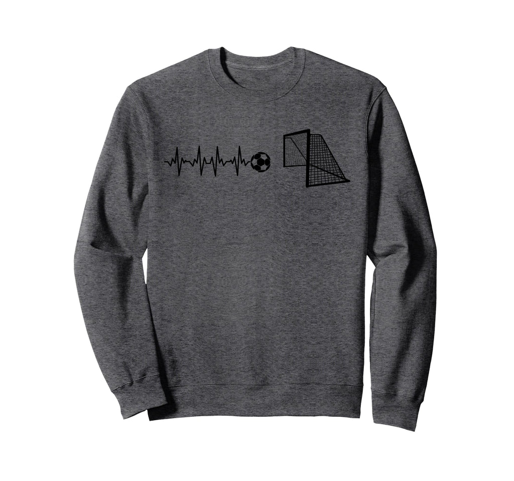 Funny Soccer Heartbeat Ecg Football Sweatshirt - Fun Novelty Design Unisex - T-Shirt, Sweatshirt, Hoodie