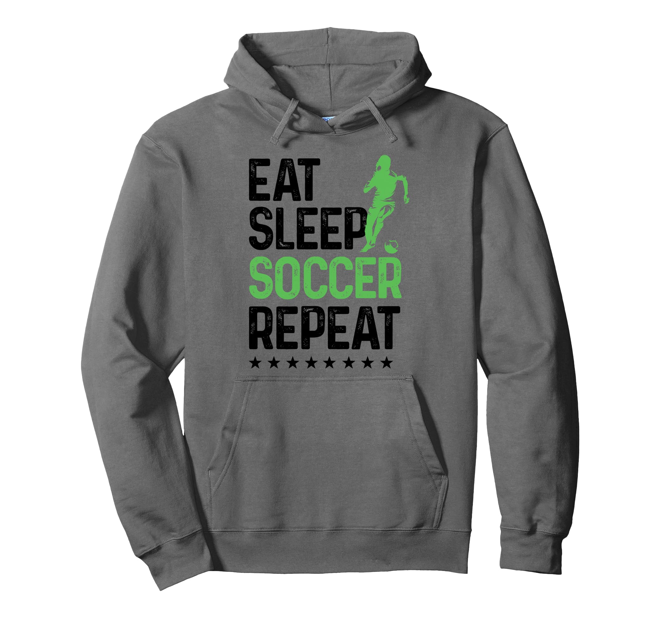 Eat Sleep Soccer Repeat Soccer Sports Hoodie - Unique Graphic Unisex - T-Shirt, Sweatshirt, Hoodie
