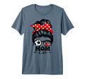 Mom Life Messy Bun Hair Funny Soccer T-Shirt - Custom Art Print Unisex - T-Shirt, Sweatshirt, Hoodie