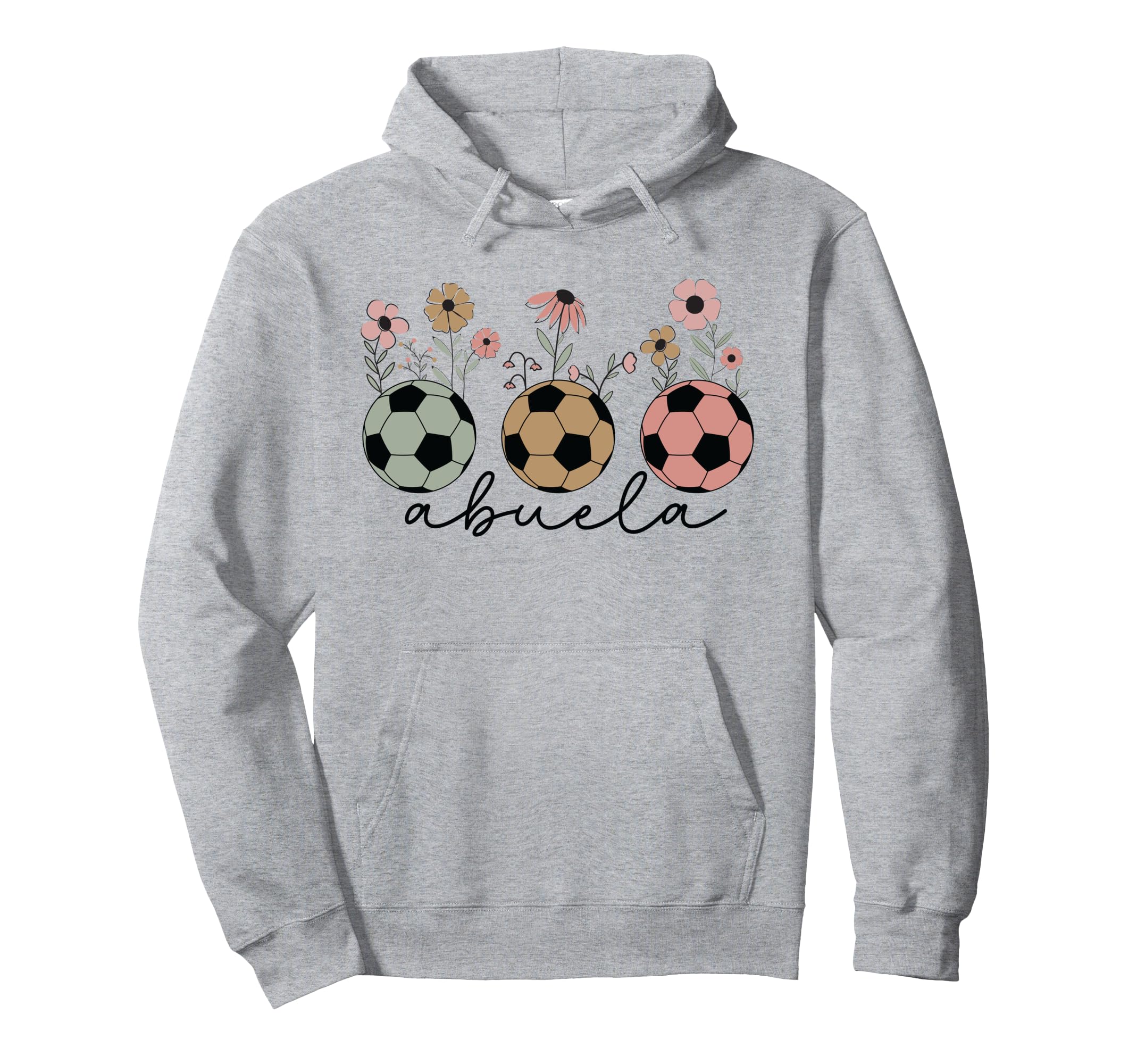 Soccer Abuela Wildflower Floral Spring Hoodie - Graphic Print for Adults - T-Shirt, Sweatshirt, Hoodie