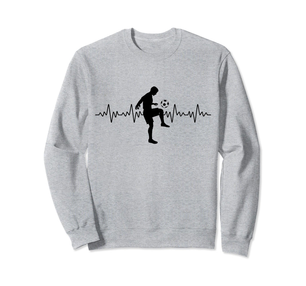 Football Heartbeat Soccer Lovers Sweatshirt - Graphic Print Unisex - T-Shirt, Sweatshirt, Hoodie