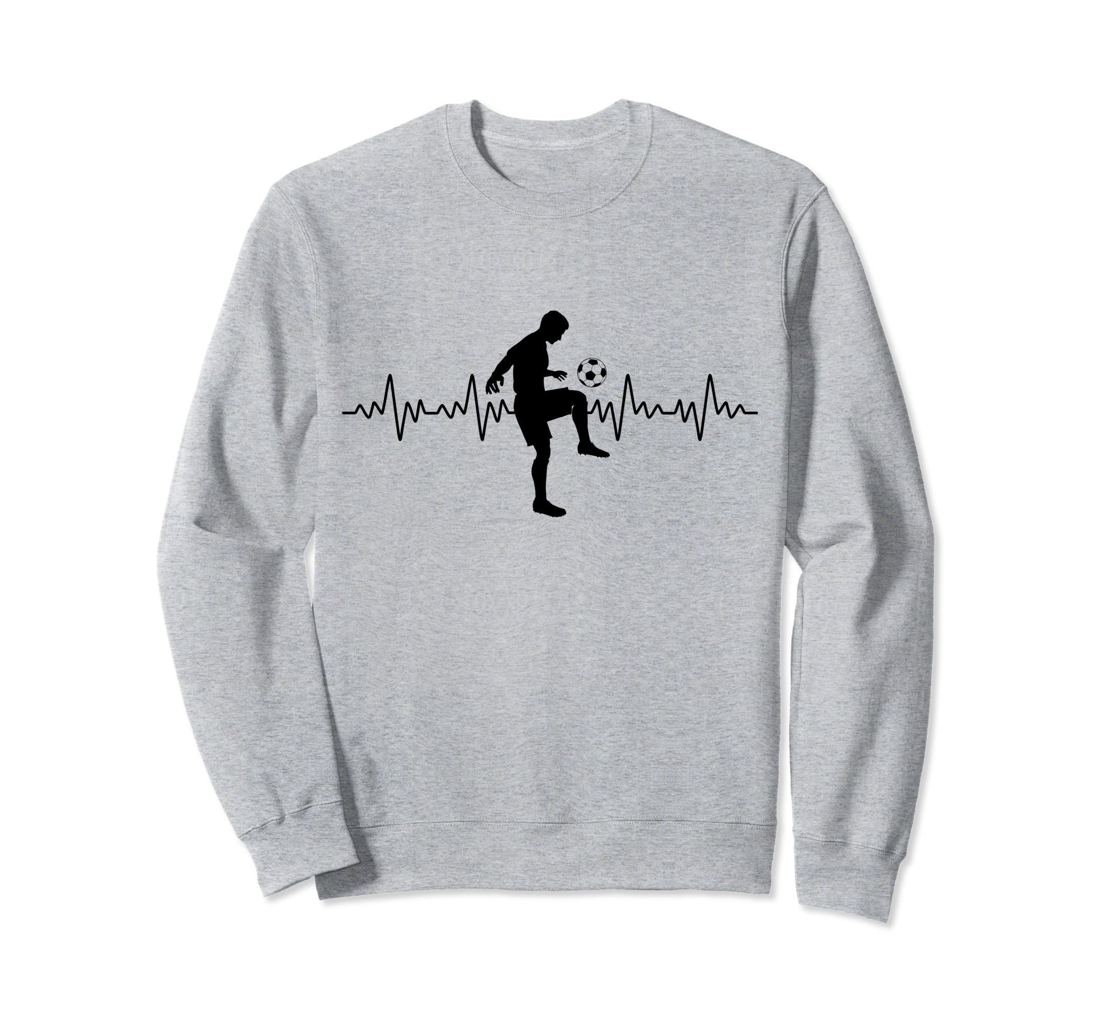 Football Heartbeat Soccer Lovers Sweatshirt - Graphic Print Unisex - T-Shirt, Sweatshirt, Hoodie
