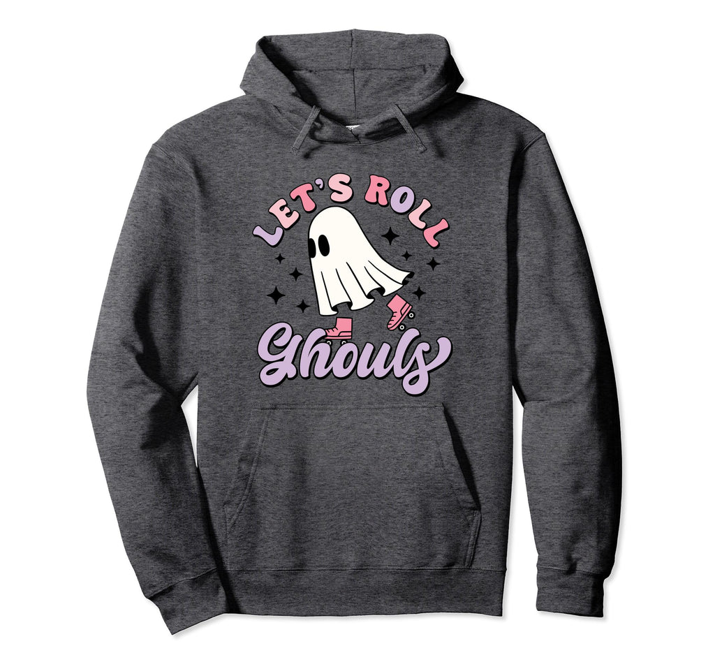 Halloween Ghost Lets Roll Ghouls Roller Hoodie - Minimalist Print Unisex - T-Shirt, Sweatshirt, Hoodie