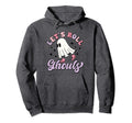 Halloween Ghost Lets Roll Ghouls Roller Hoodie - Minimalist Print Unisex - T-Shirt, Sweatshirt, Hoodie