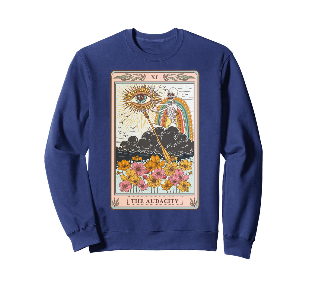 Skeleton Riding Cloud Audacity Sweatshirt - Custom Art Print for Adults - T-Shirt, Sweatshirt, Hoodie