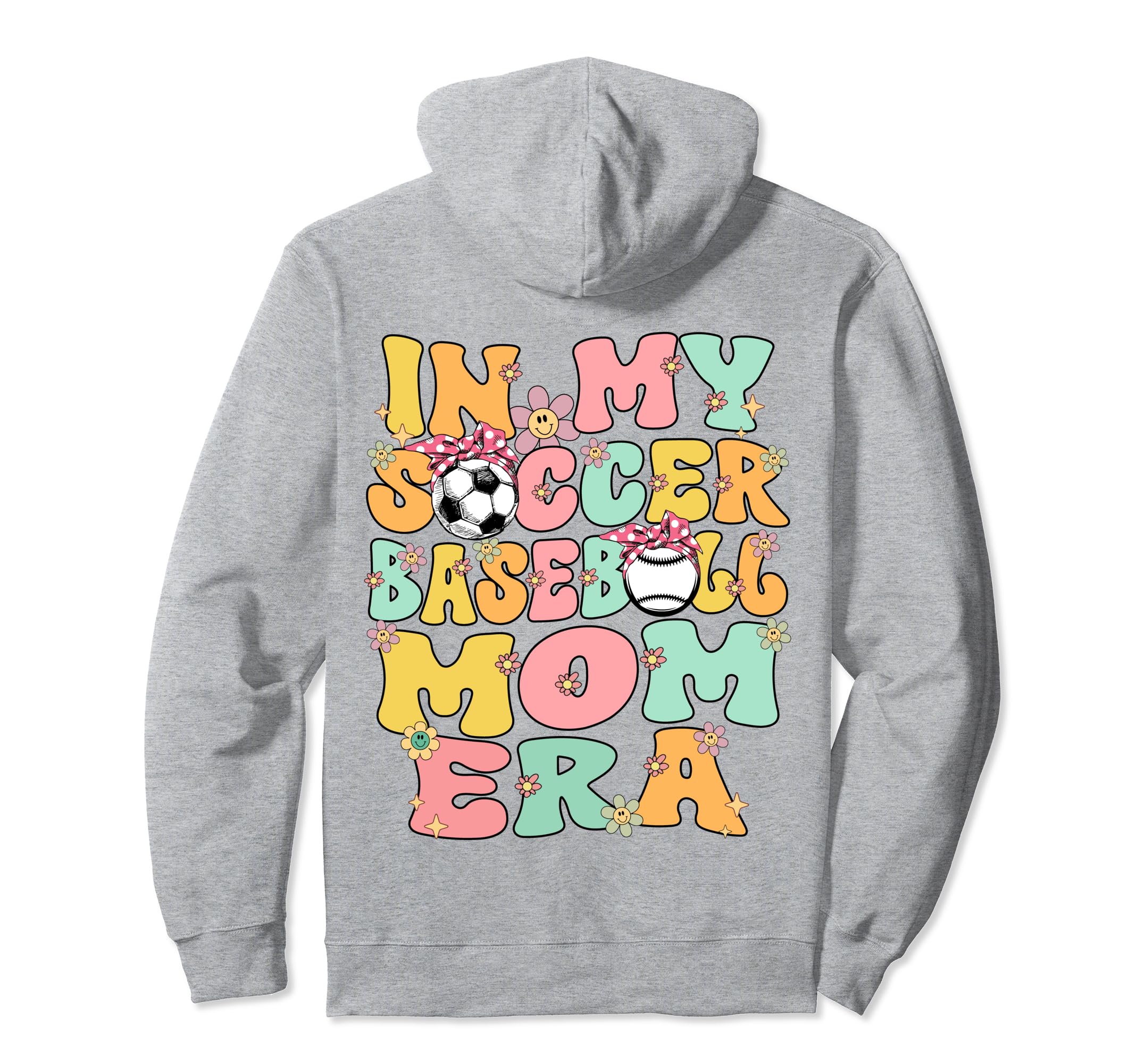 My Soccer Baseball Mom Era Baseball Hoodie - Trendy Graphic for Adults - T-Shirt, Sweatshirt, Hoodie