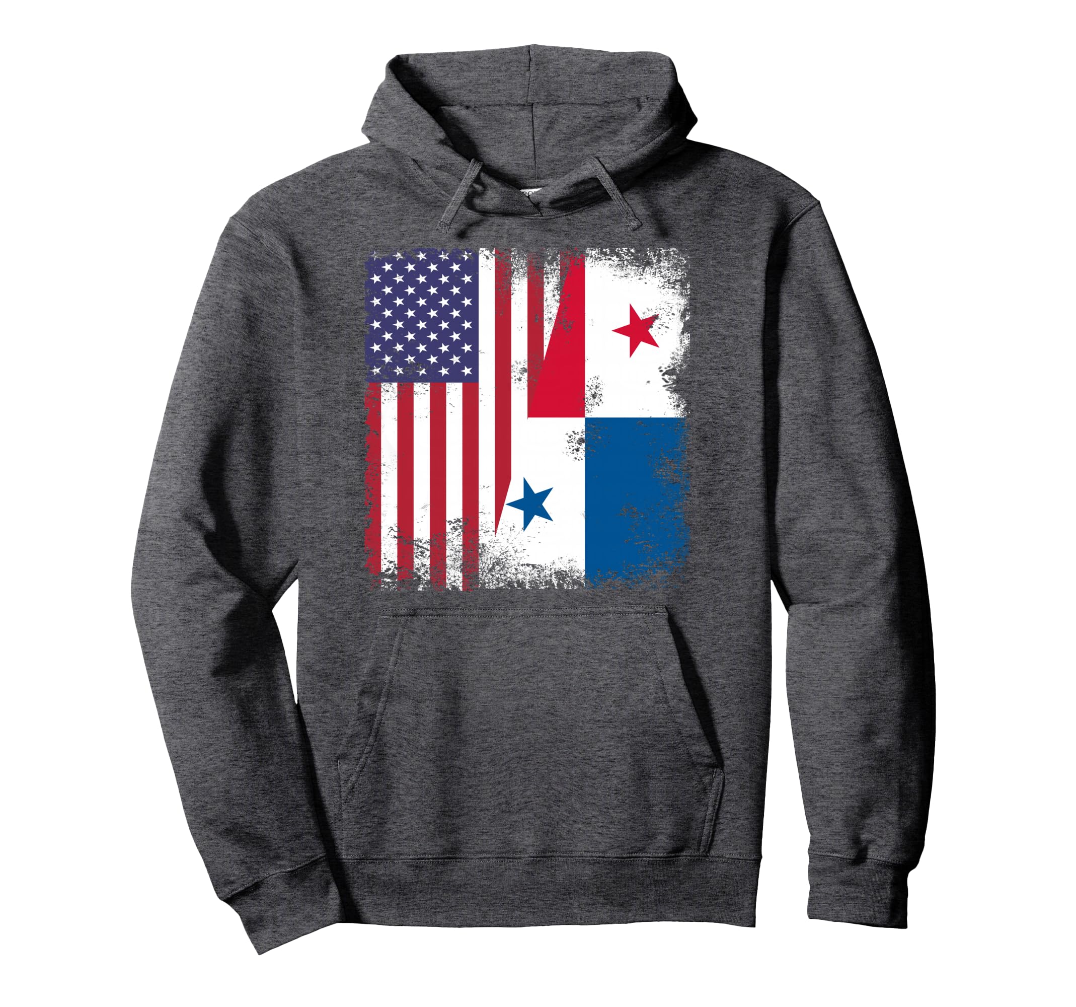 Half Panamanian Flag Panama Usa Gift Hoodie - Streetwear Style for Adults - T-Shirt, Sweatshirt, Hoodie