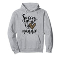 Soccer Nannie Leopard Funny Soccer Hoodie - Casual Everyday Wear for Adults - T-Shirt, Sweatshirt, Hoodie