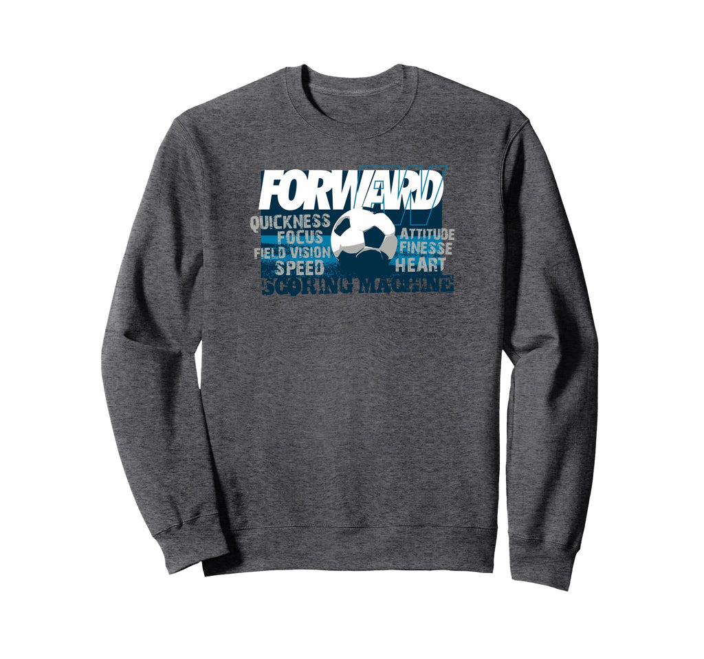 Soccer Forward Scoring Machine Sweatshirt - Minimalist Print for Adults - T-Shirt, Sweatshirt, Hoodie