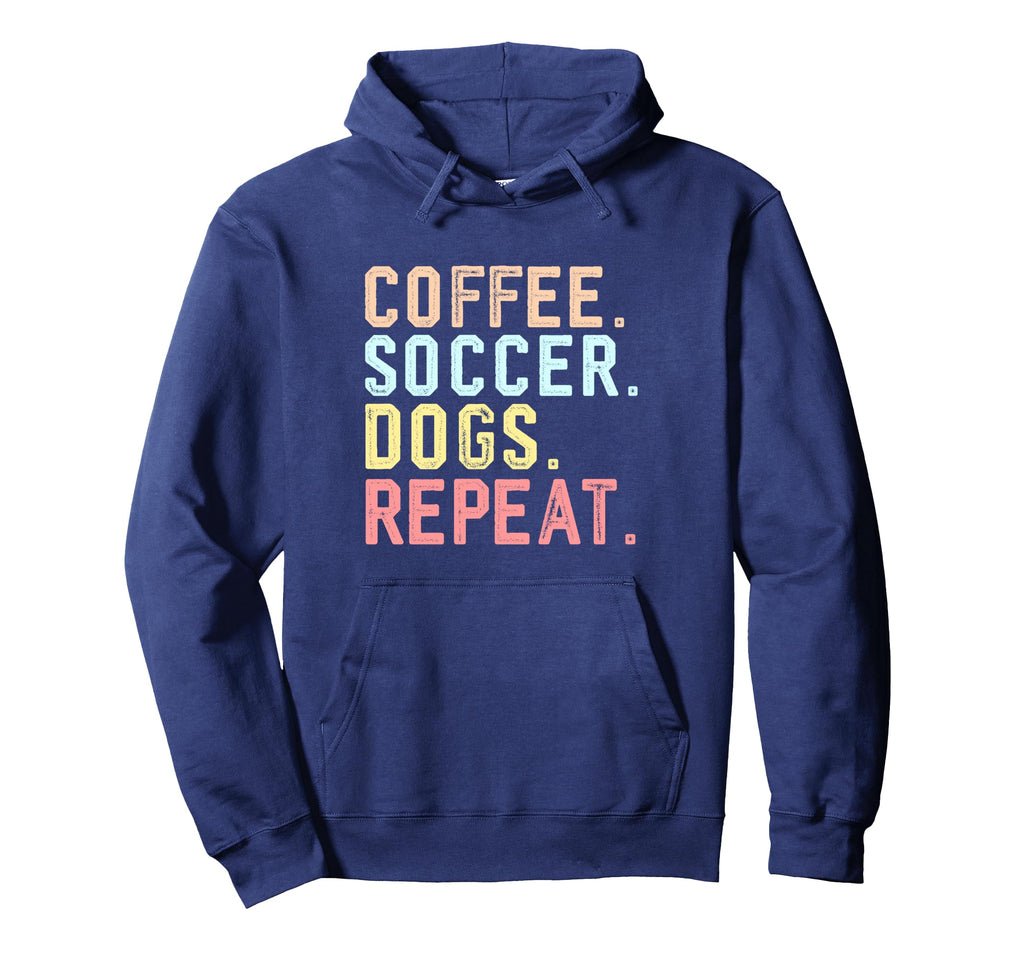 Funny Coffee And Dogs Soccer Football Mom Hoodie - Trendy Graphic Men Women - T-Shirt, Sweatshirt, Hoodie