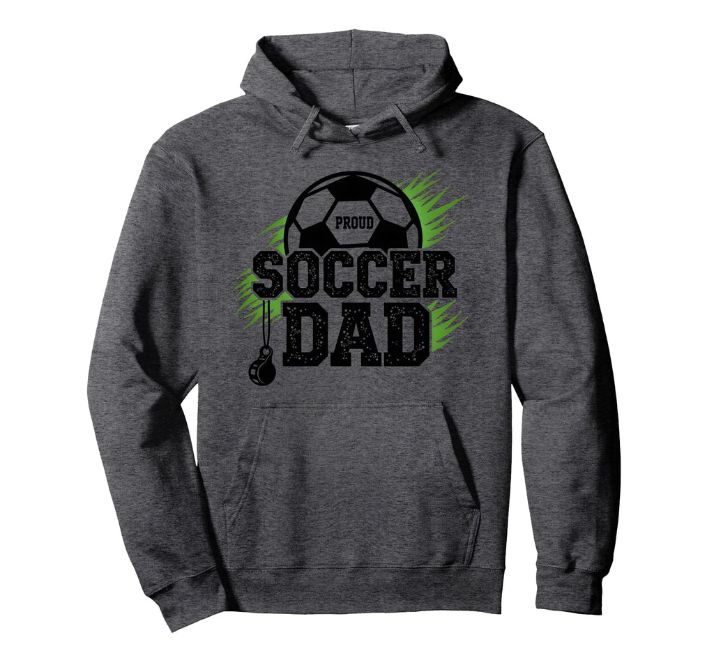 Proud Soccer Dad Whistle Sports Fan Hoodie - Custom Art Print Unisex - T-Shirt, Sweatshirt, Hoodie