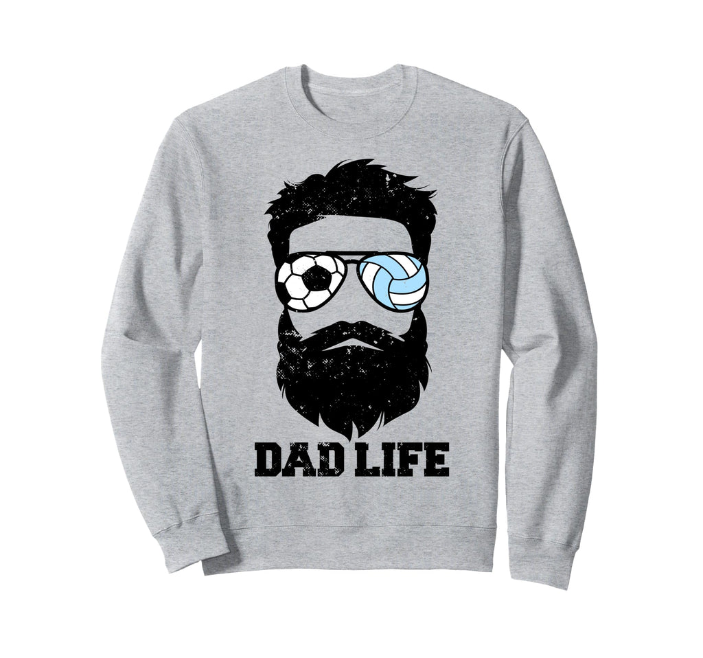 Soccer Volleyball Dad Messy Hair Sweatshirt - Unique Graphic for Adults - T-Shirt, Sweatshirt, Hoodie