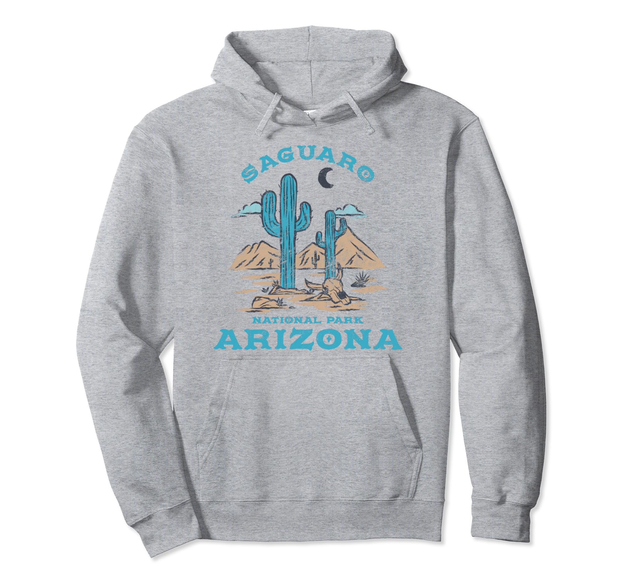 Saguaro Cactus Moon Arizona Hoodie - Fun Novelty Design for Adults - T-Shirt, Sweatshirt, Hoodie