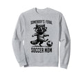 Feral Soccer Mom Funny Raccoon Sweatshirt - Custom Art Print for Adults - T-Shirt, Sweatshirt, Hoodie