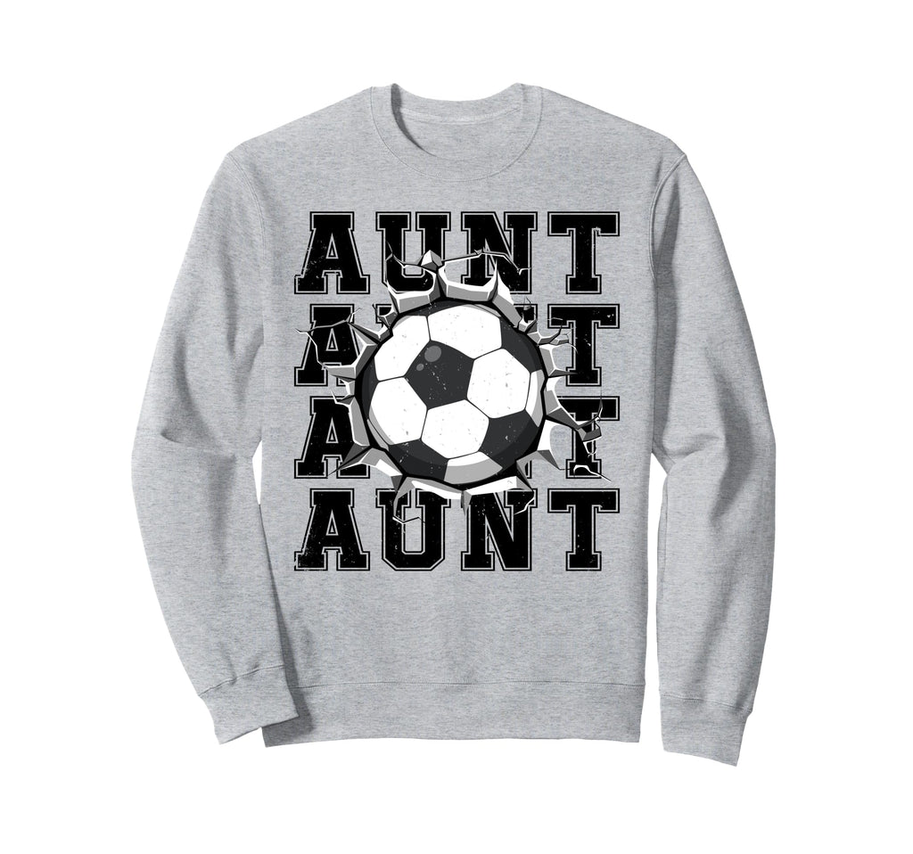 Soccer Aunt Cracked Wall Family Matching Sweatshirt - Graphic Print Unisex - T-Shirt, Sweatshirt, Hoodie