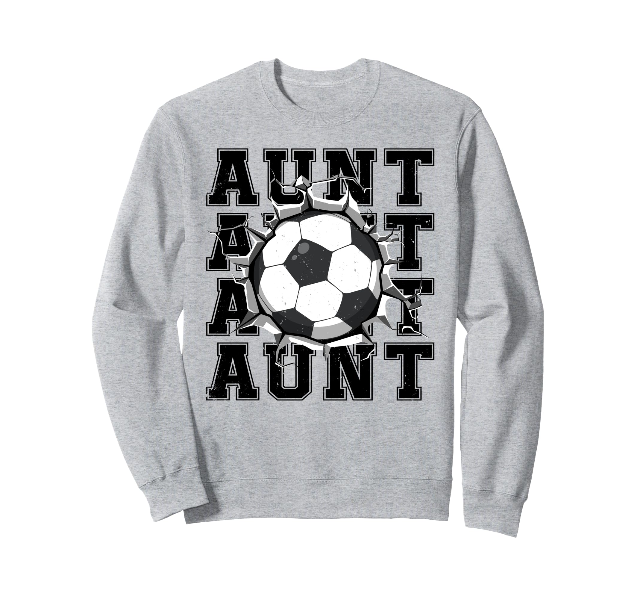 Soccer Aunt Cracked Wall Family Matching Sweatshirt - Graphic Print Unisex - T-Shirt, Sweatshirt, Hoodie