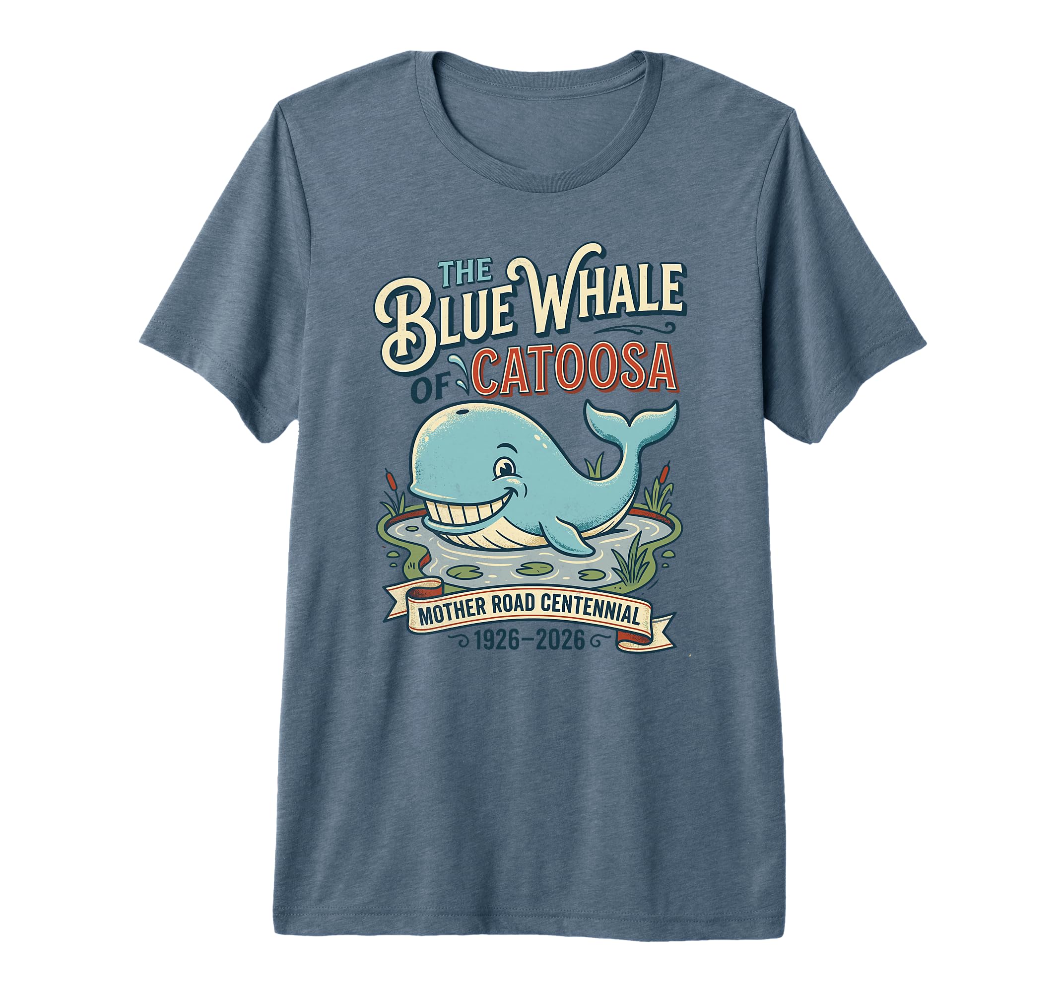 Giant Whale Route 66 Highway Centennial T-Shirt - Graphic Print Unisex - T-Shirt, Sweatshirt, Hoodie