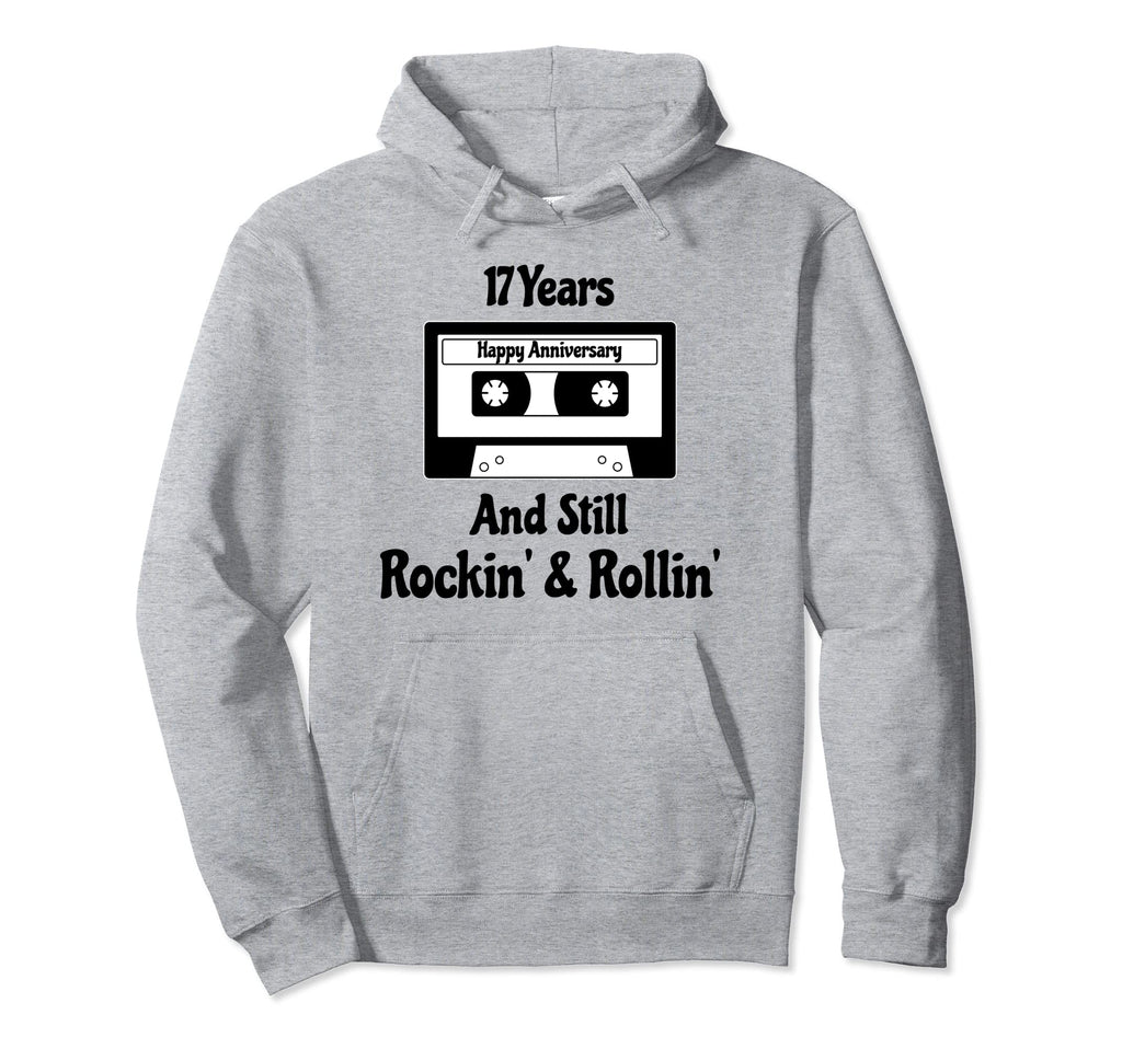 17Th Wedding Anniversary 17 Years Hoodie - Novelty Apparel for Adults - T-Shirt, Sweatshirt, Hoodie