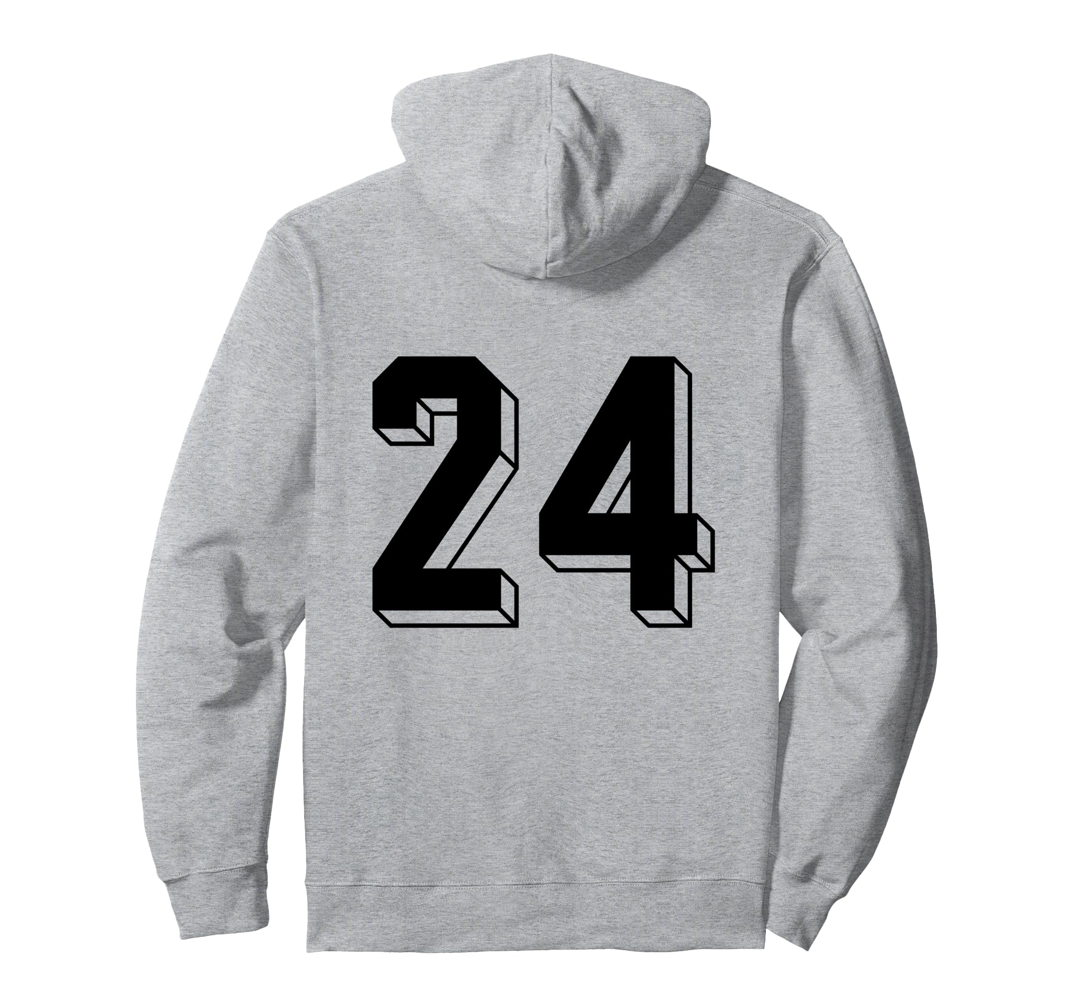 Number 24 Backside 80S 90S Team Hoodie - Casual Everyday Wear Unisex - T-Shirt, Sweatshirt, Hoodie