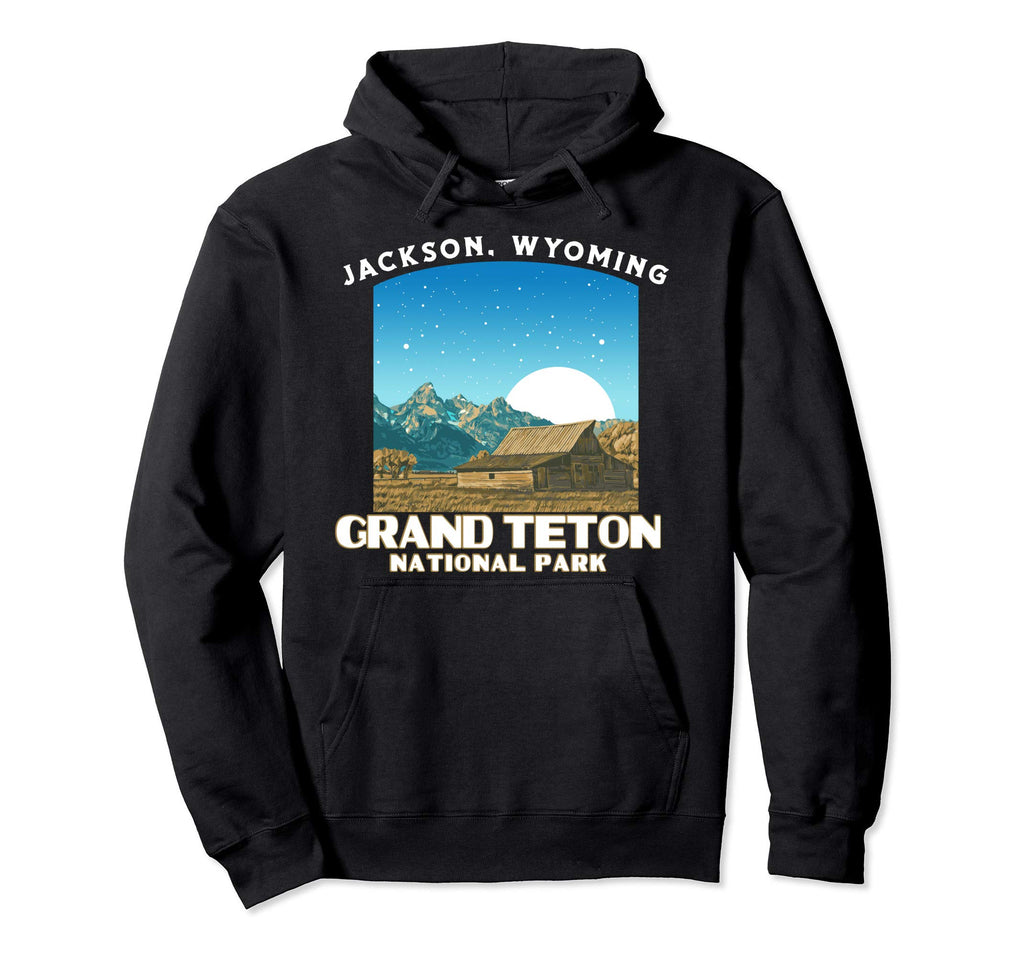 Grand Teton National Park Wpa Barn Hoodie - Aesthetic Graphic Men Women - T-Shirt, Sweatshirt, Hoodie