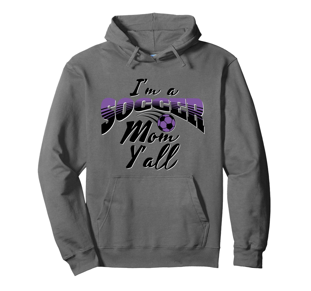 Mom Soccer Lover Soccer Mom Gift Purple Hoodie - Trendy Graphic Men Women - T-Shirt, Sweatshirt, Hoodie