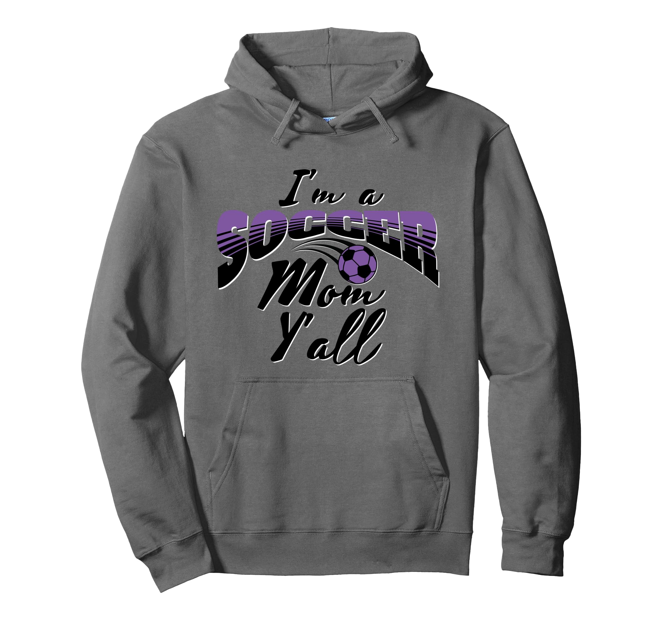 Mom Soccer Lover Soccer Mom Gift Purple Hoodie - Trendy Graphic Men Women - T-Shirt, Sweatshirt, Hoodie