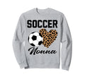Soccer Nonna Leopard Heart Nonna Sweatshirt - Aesthetic Graphic for Adults - T-Shirt, Sweatshirt, Hoodie