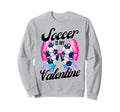 Soccer Is My Valentine Coquette Bow Sweatshirt - Graphic Print Unisex - T-Shirt, Sweatshirt, Hoodie