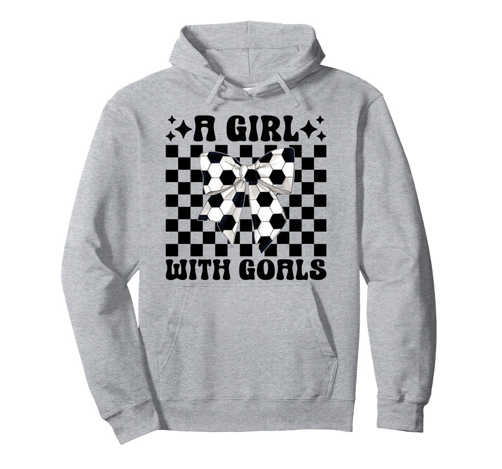 Soccer Coquette Bow Goals Hoodie - Aesthetic Graphic Unisex - T-Shirt, Sweatshirt, Hoodie