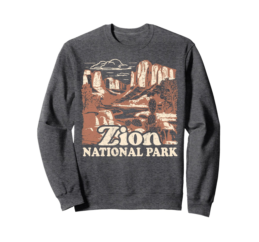 Zion National Park Distressed Sweatshirt - Streetwear Style Unisex - T-Shirt, Sweatshirt, Hoodie