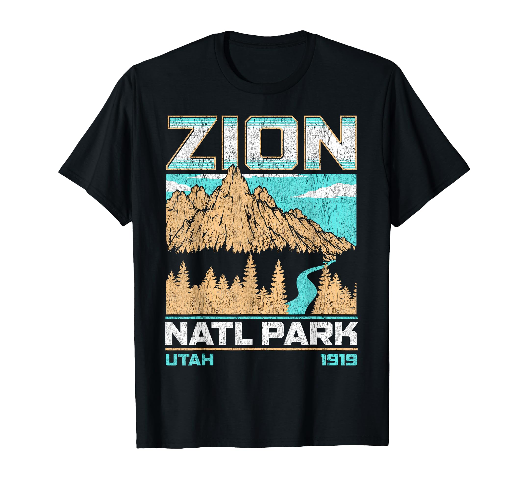 Zion National Park Utah 1919 Hiking T-Shirt - Trendy Graphic Unisex - T-Shirt, Sweatshirt, Hoodie