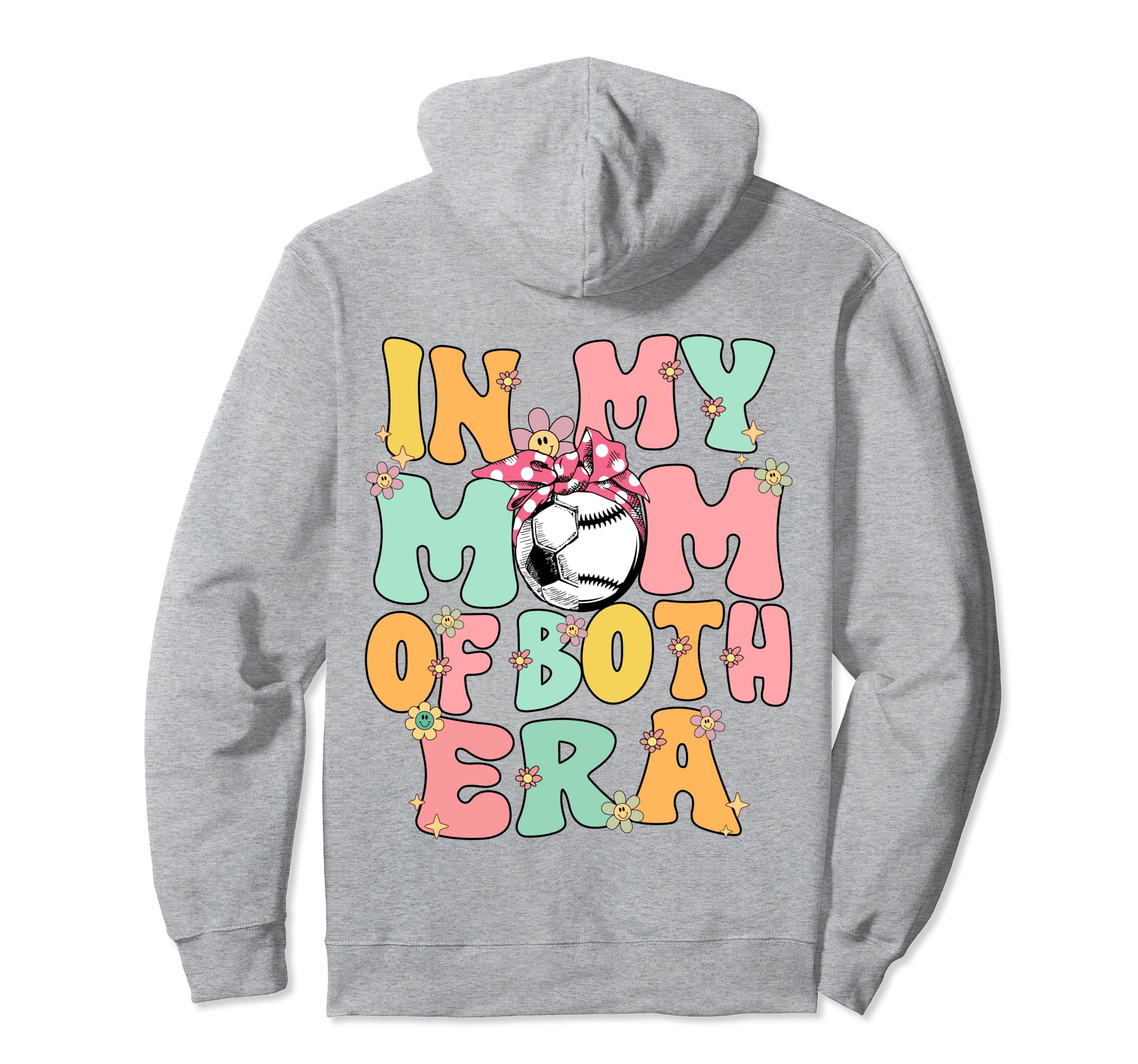 My Mom Both Era Baseball Soccer Mom Hoodie - Minimalist Print for Adults - T-Shirt, Sweatshirt, Hoodie