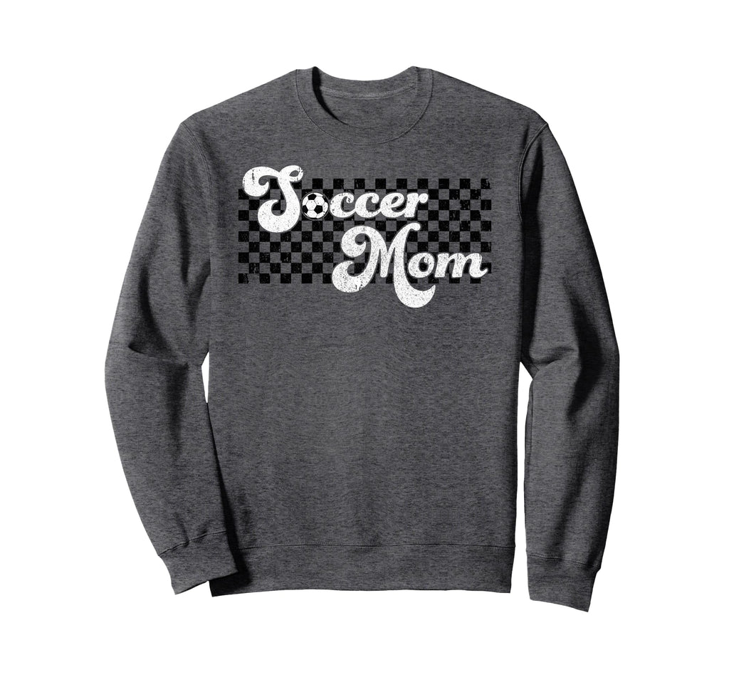 Soccer Mom Soccer Mama Checkered Sweatshirt - Minimalist Print Unisex - T-Shirt, Sweatshirt, Hoodie