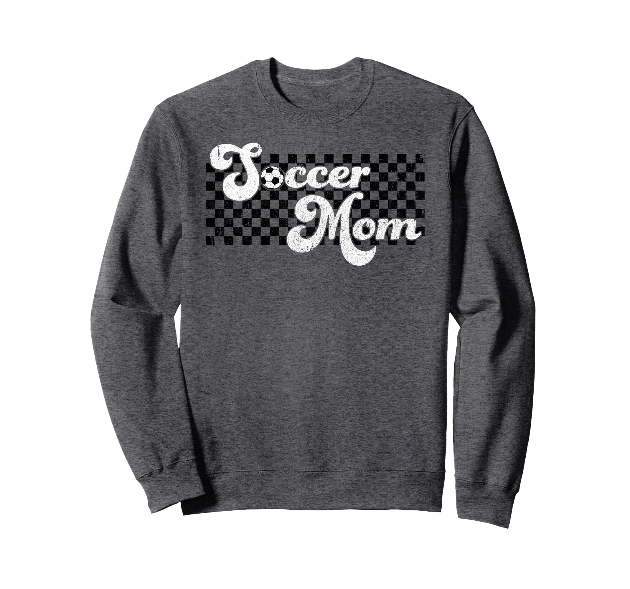 Soccer Mom Soccer Mama Checkered Sweatshirt - Minimalist Print Unisex - T-Shirt, Sweatshirt, Hoodie