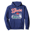 Glacier National Park 80S Mountains Hoodie - Unique Graphic Unisex - T-Shirt, Sweatshirt, Hoodie