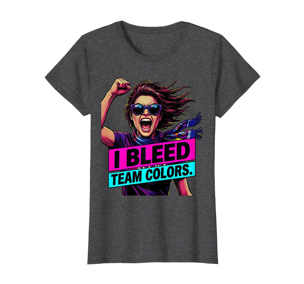 I Bleed Team Colors Proud Soccer T-Shirt - Casual Everyday Wear for Adults - T-Shirt, Sweatshirt, Hoodie
