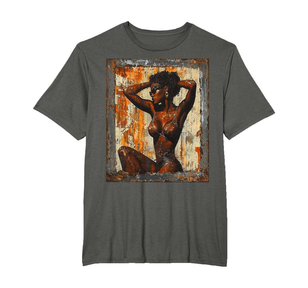 Beautiful Black Pin Up Model Art T-Shirt - Graphic Print for Adults - T-Shirt, Sweatshirt, Hoodie