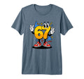 90S Cartoon Mascot Number 67 T-Shirt - Casual Everyday Wear Men Women - T-Shirt, Sweatshirt, Hoodie