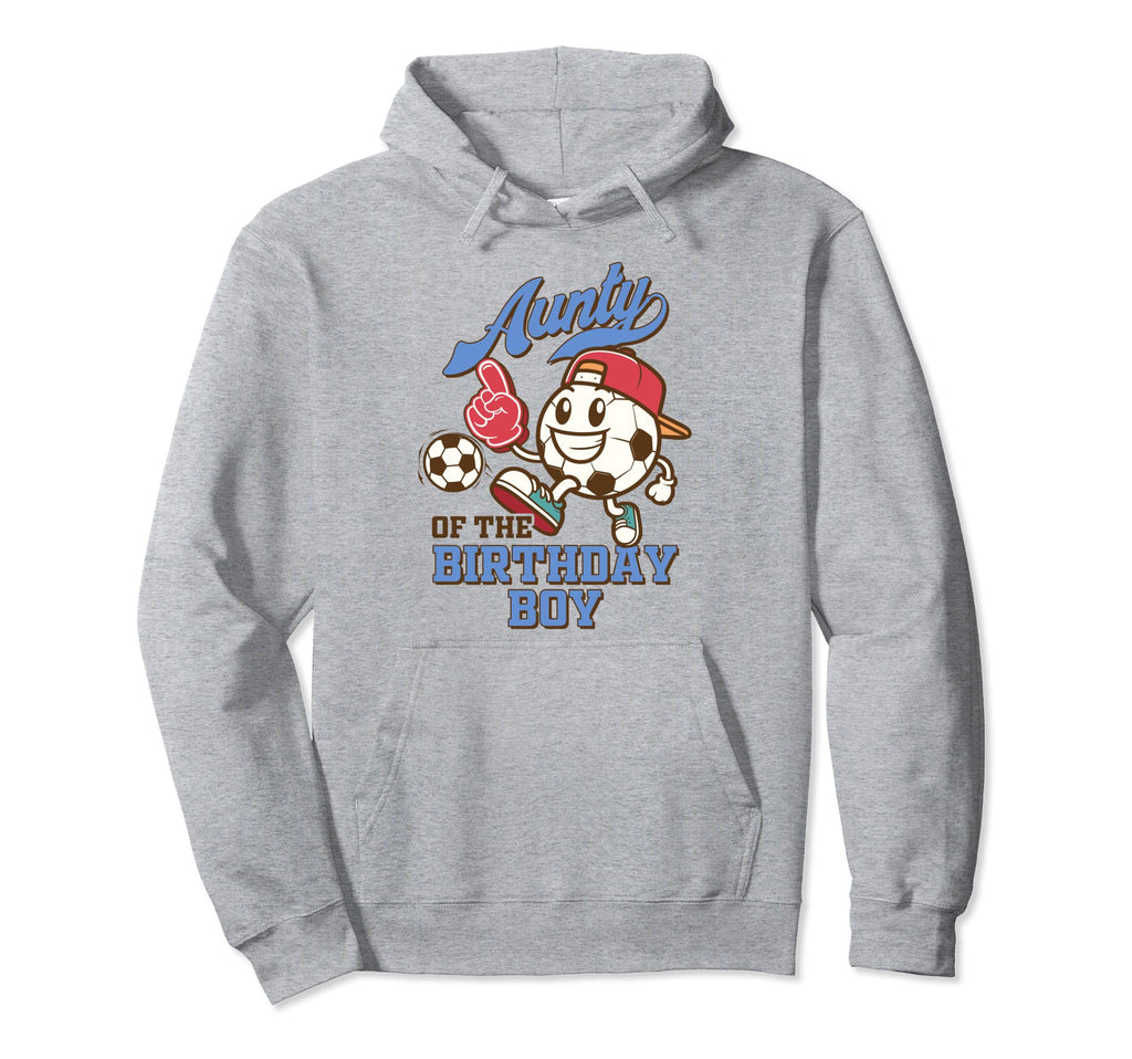 Soccer Aunt Birthday Party Family Hoodie - Minimalist Print for Adults - T-Shirt, Sweatshirt, Hoodie