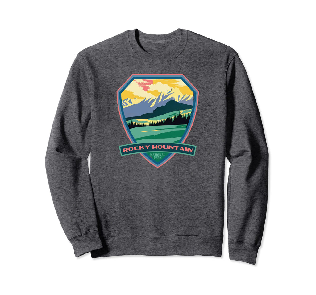 Rocky Mountain National Park Wpa Badge Sweatshirt - Unique Graphic Unisex - T-Shirt, Sweatshirt, Hoodie