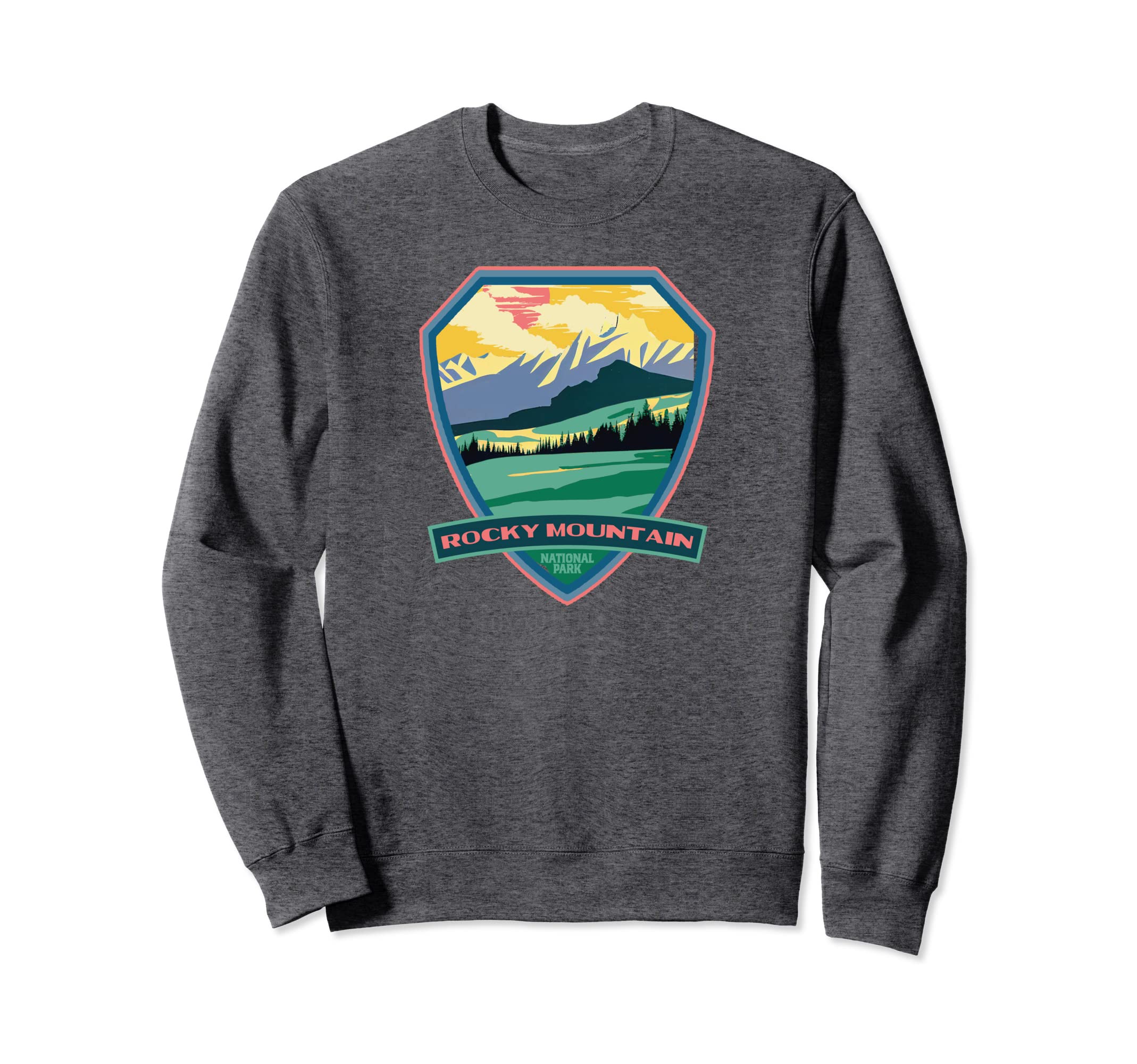 Rocky Mountain National Park Wpa Badge Sweatshirt - Unique Graphic Unisex - T-Shirt, Sweatshirt, Hoodie