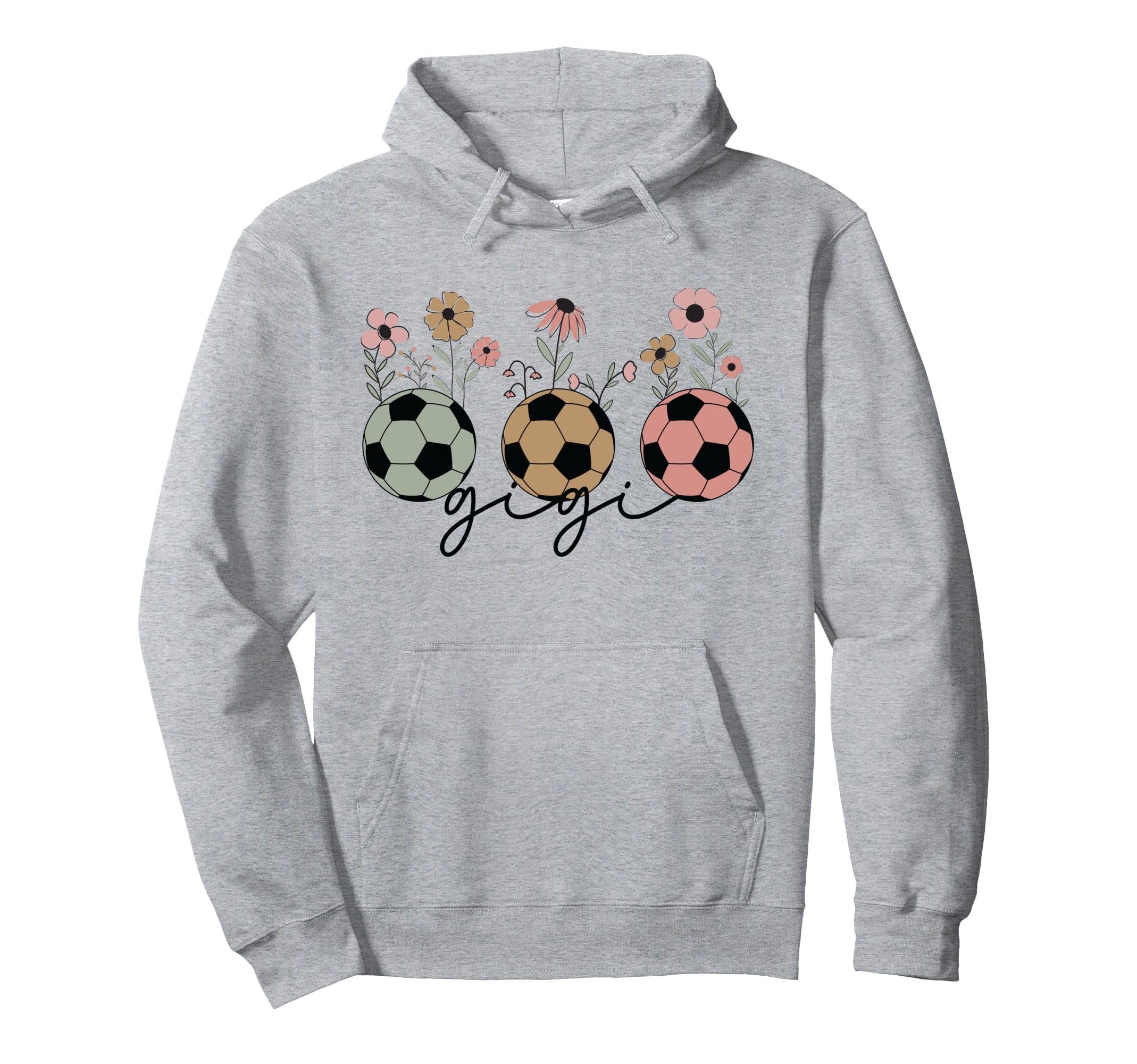 Soccer Gigi Grandma Wildflower Floral Hoodie - Custom Art Print Men Women - T-Shirt, Sweatshirt, Hoodie