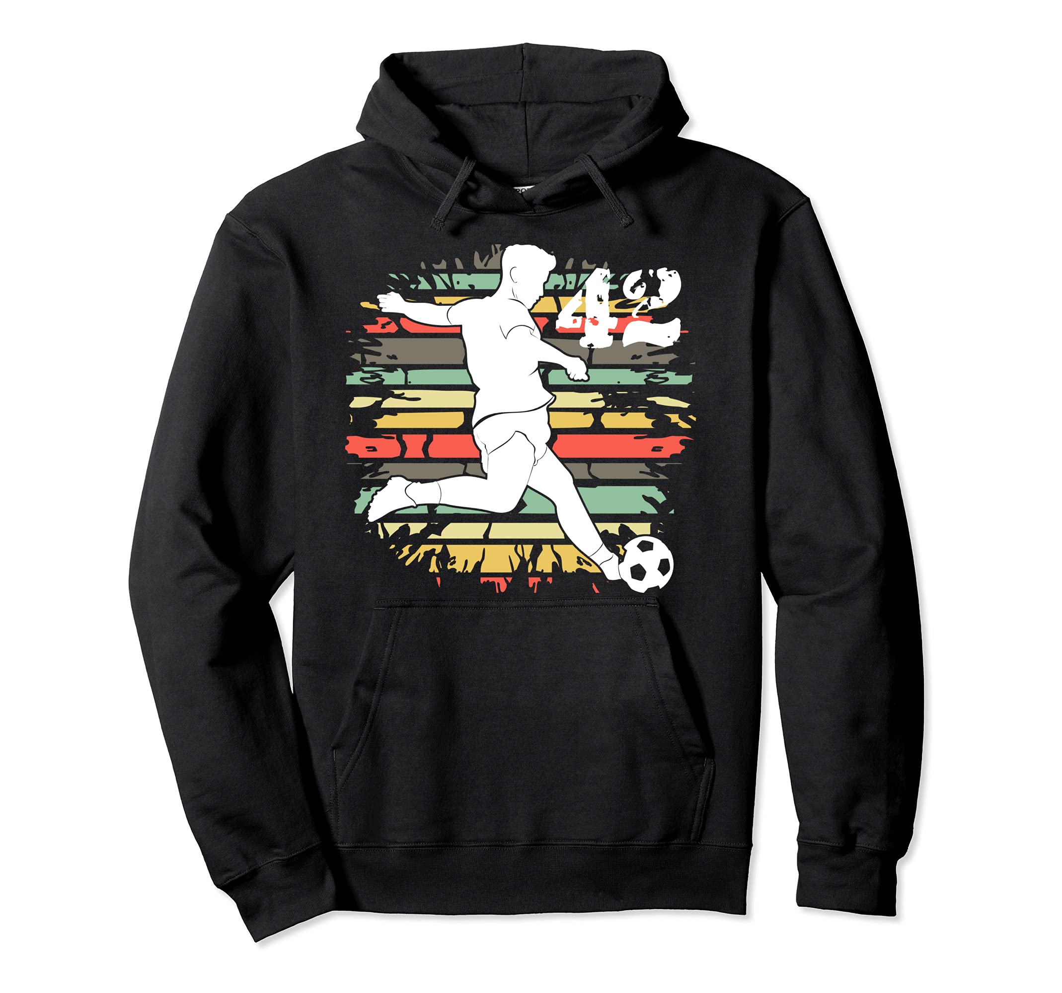 Sunset Soccer Number Forty Two Hoodie - Trendy Graphic Unisex - T-Shirt, Sweatshirt, Hoodie
