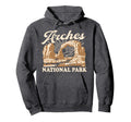 Arches National Park Distressed Hoodie - Novelty Apparel Unisex - T-Shirt, Sweatshirt, Hoodie