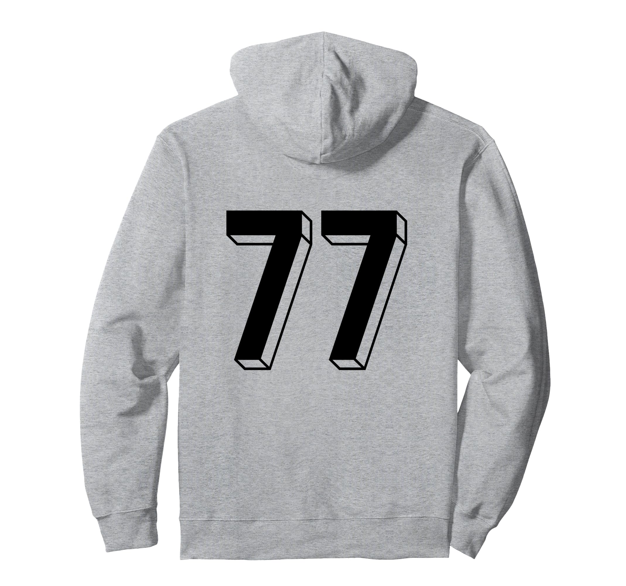 Number 77 Backside 80S 90S Team Jersey Hoodie - Minimalist Print Men Women - T-Shirt, Sweatshirt, Hoodie