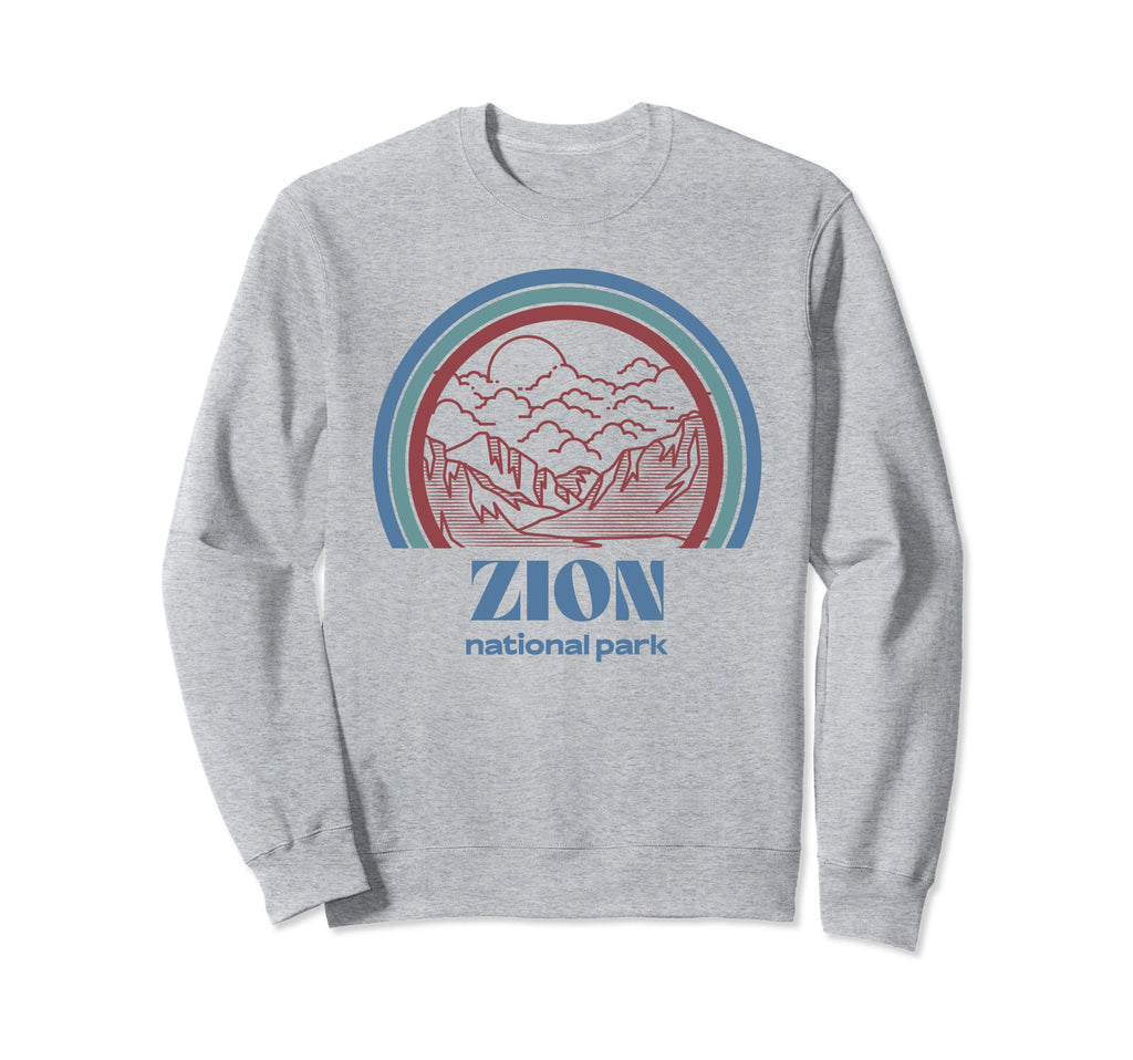 Zion National Park Outdoor Hiking Sweatshirt - Minimalist Print Men Women - T-Shirt, Sweatshirt, Hoodie