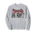 Soccer Aunt Leopard Red Soccer Sweatshirt - Minimalist Print Men Women - T-Shirt, Sweatshirt, Hoodie