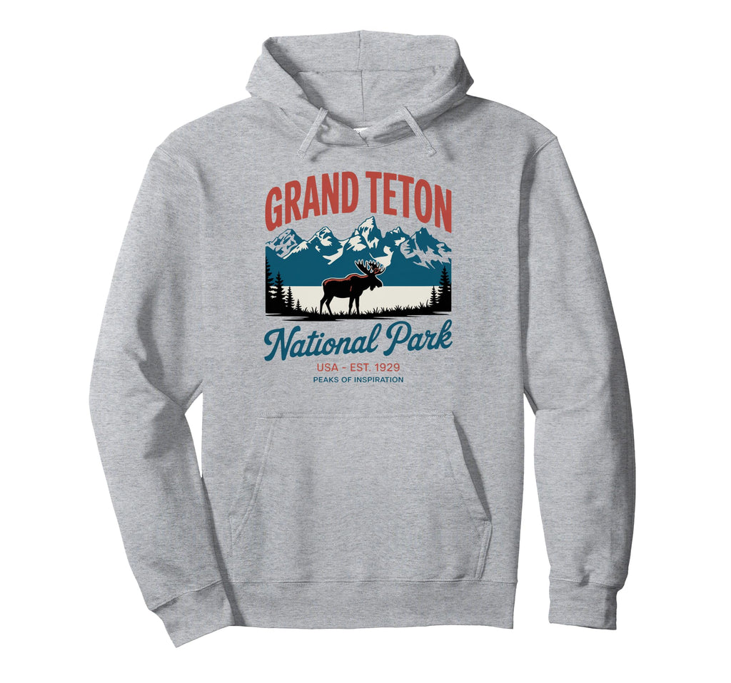 Grand Teton National Park Mountain Hoodie - Casual Everyday Wear for Adults - T-Shirt, Sweatshirt, Hoodie