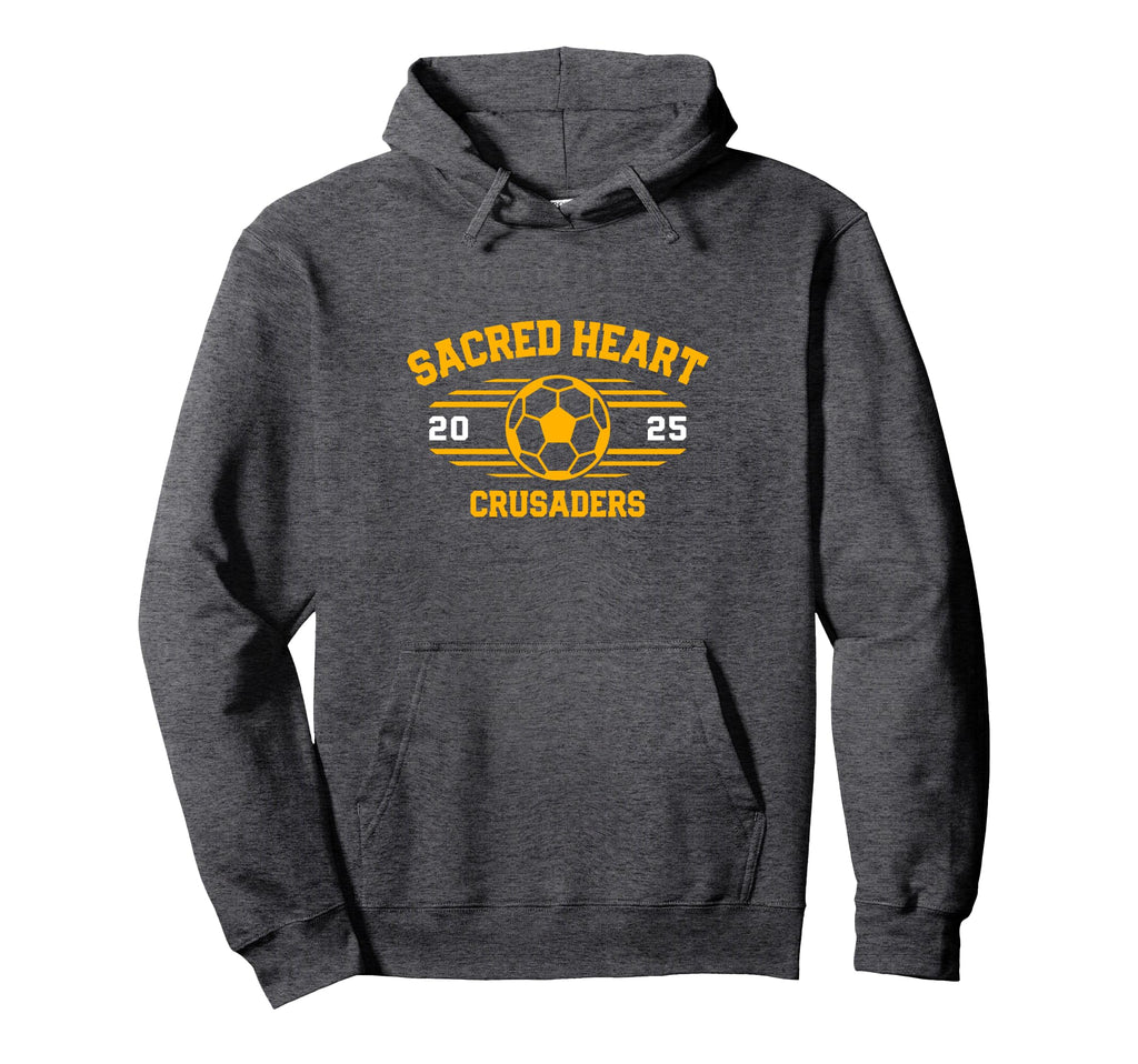 Sacred Heart Crusaders Soccer Ball 2025 Hoodie - Novelty Apparel Men Women - T-Shirt, Sweatshirt, Hoodie