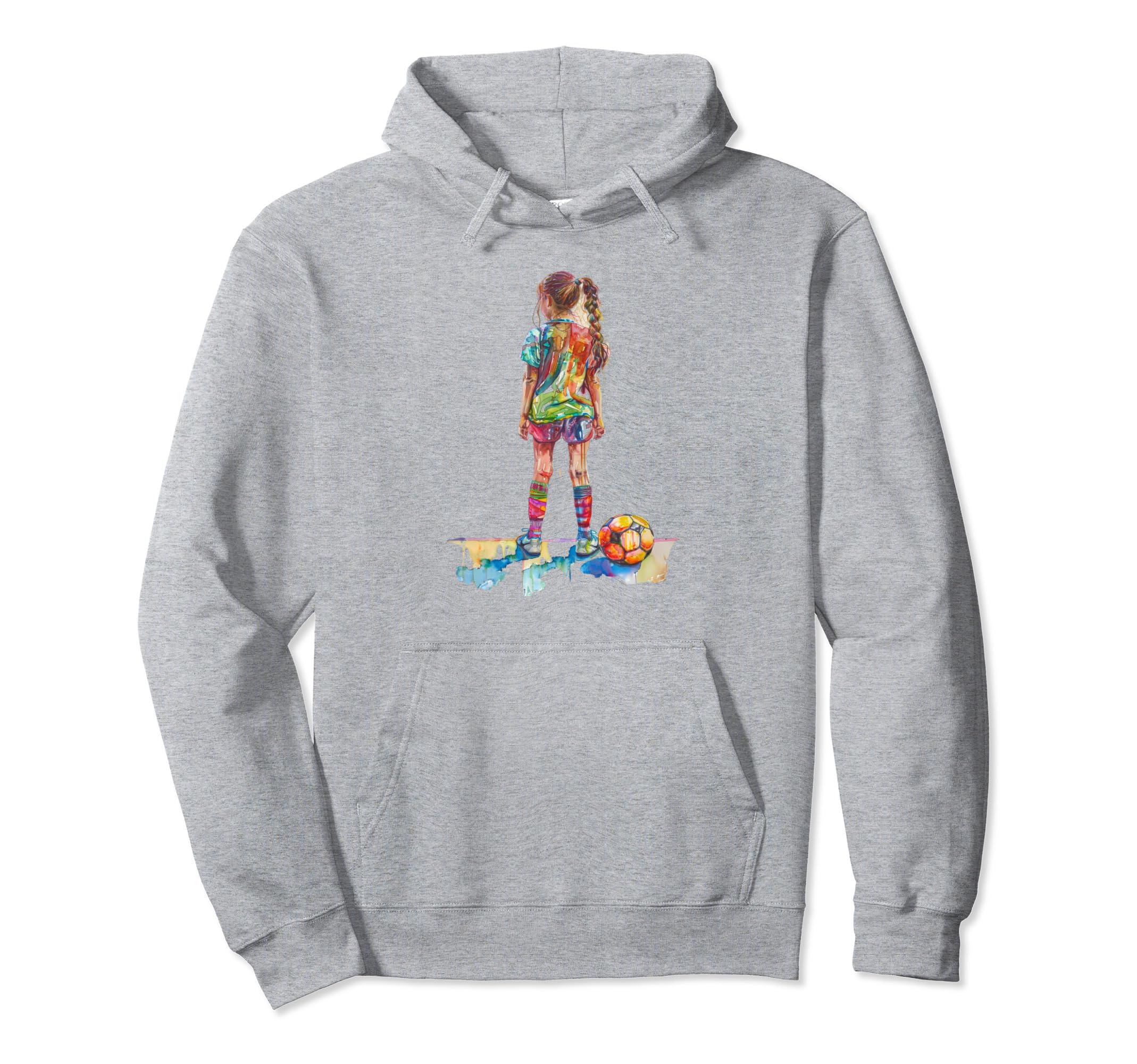 Watercolor Art Soccer Player Hoodie - Trendy Graphic Unisex - T-Shirt, Sweatshirt, Hoodie